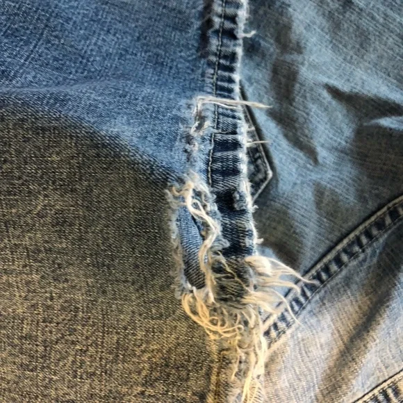 Blue flare Jeans with Distressed Details 13 - Picture 10 of 13